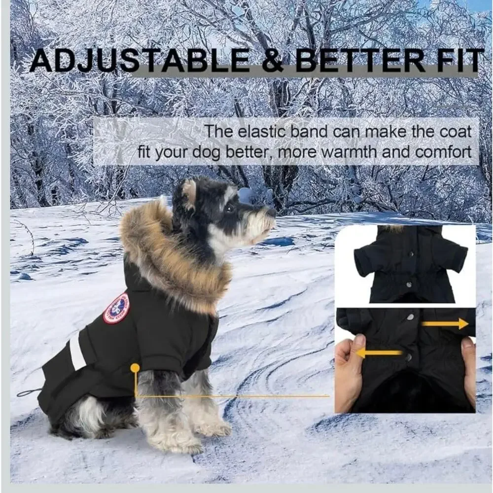 PINA Small Dog Coat Waterproof, Snow Jacket Medium
